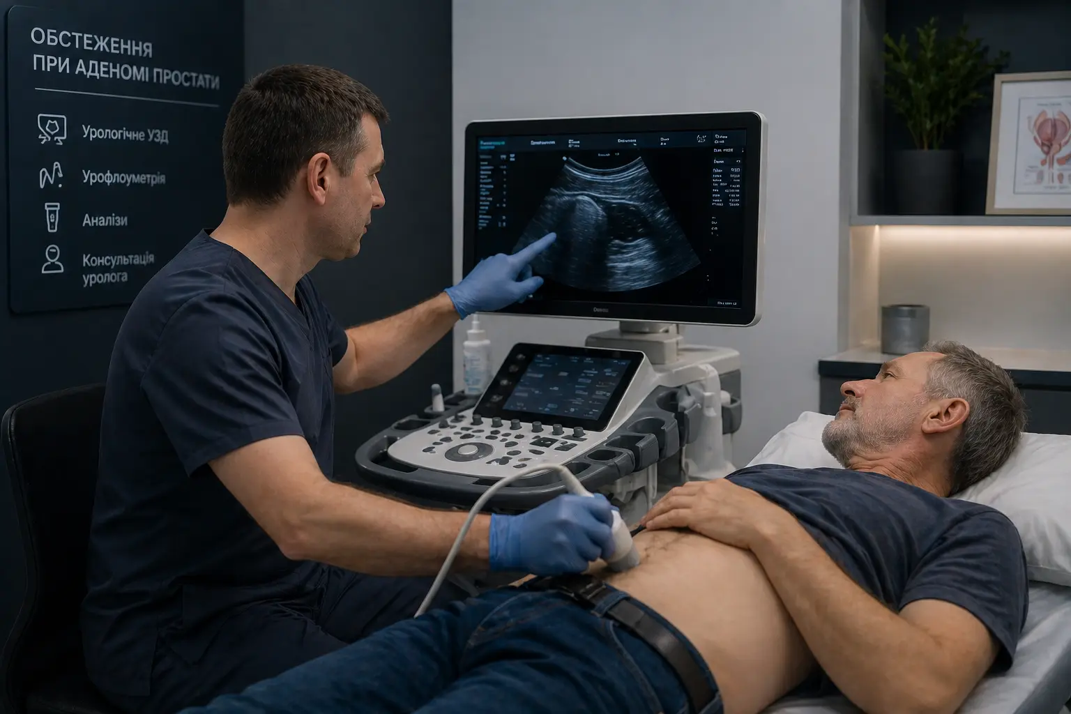 Урологічне УЗД та діагностика аденоми простати