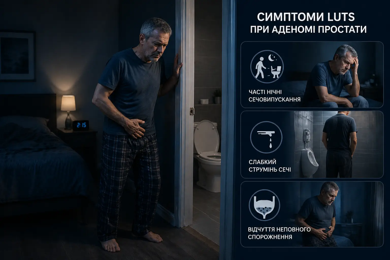 Часте нічне сечовипускання при аденомі простати